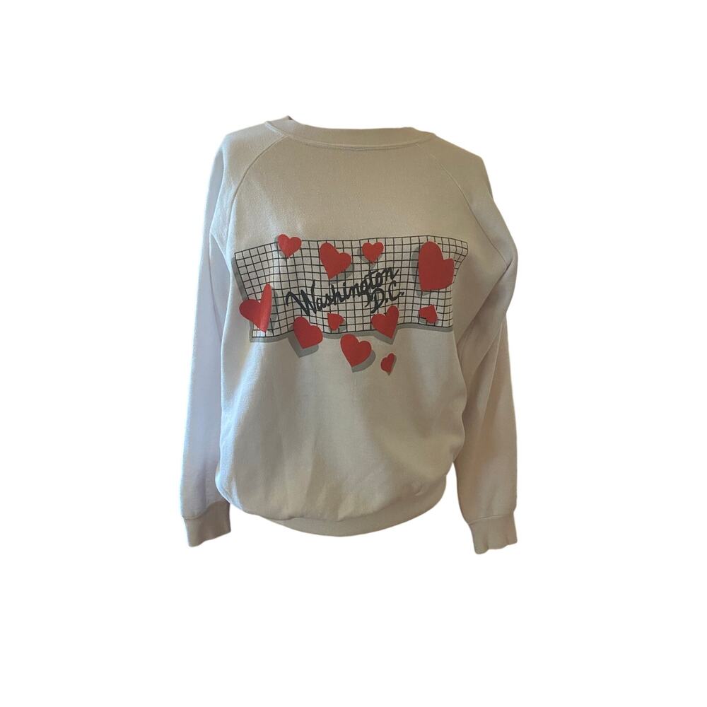 80's Graphic Sweatshirt Abstract Geometric Washington DC Tourist Vintage Size L